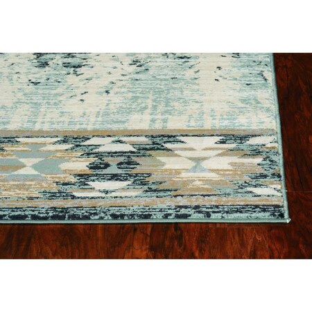 Palacedesigns 39 x 63 in. Slate Blue Polypropylene Rug PA3661184
